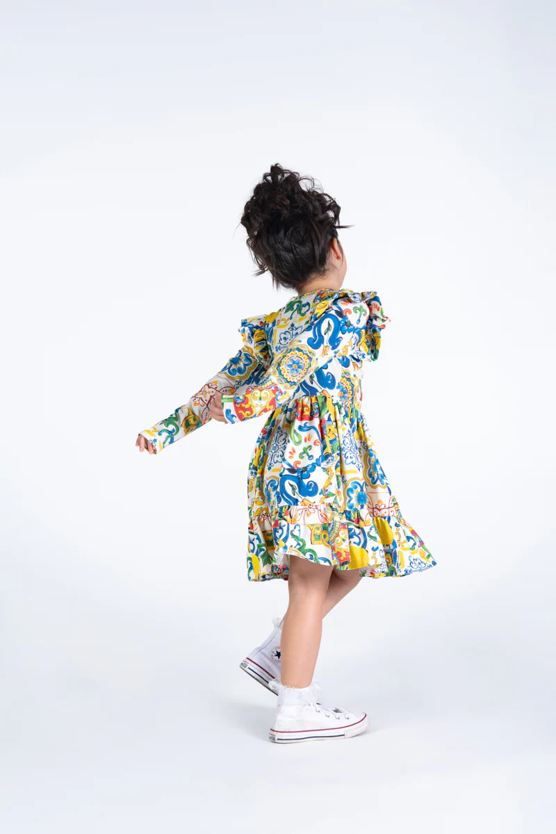 Long Sleeve Ruffle Dress - Sicily - Image 3
