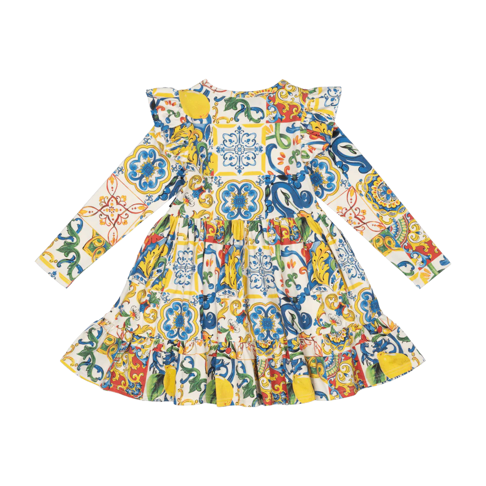 Long Sleeve Ruffle Dress - Sicily - Image 5