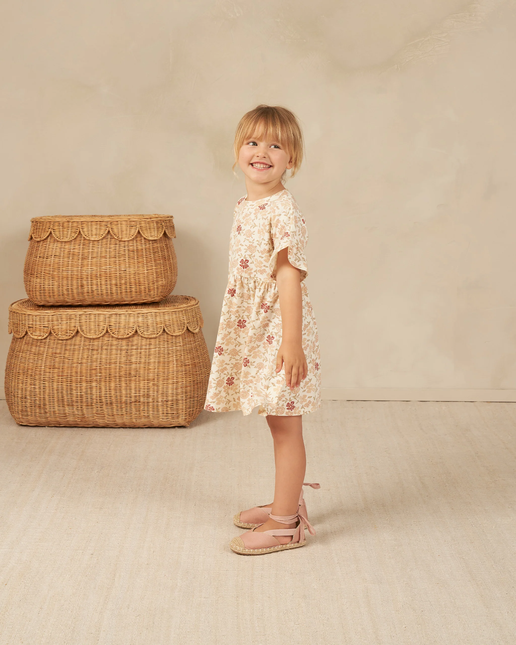 Rylee + Cru Babydoll Dress - Pink Floral - Image 3
