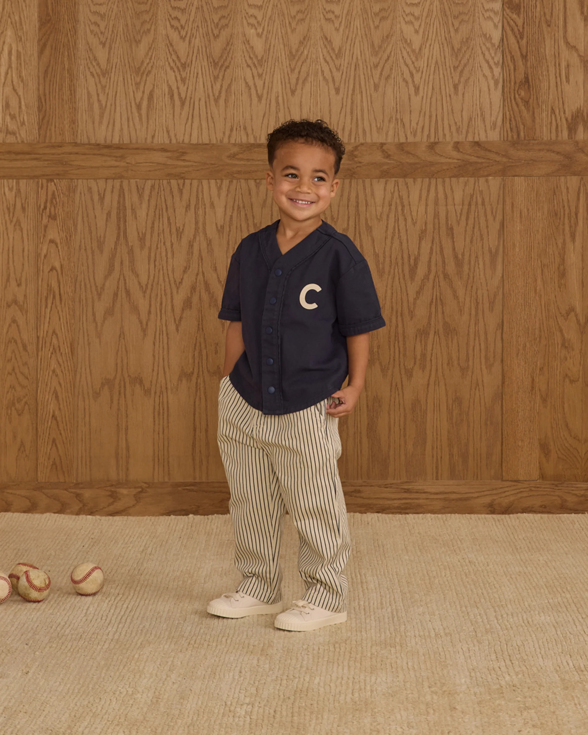 Baggy Pant - Navy Pinstripe - Image 2