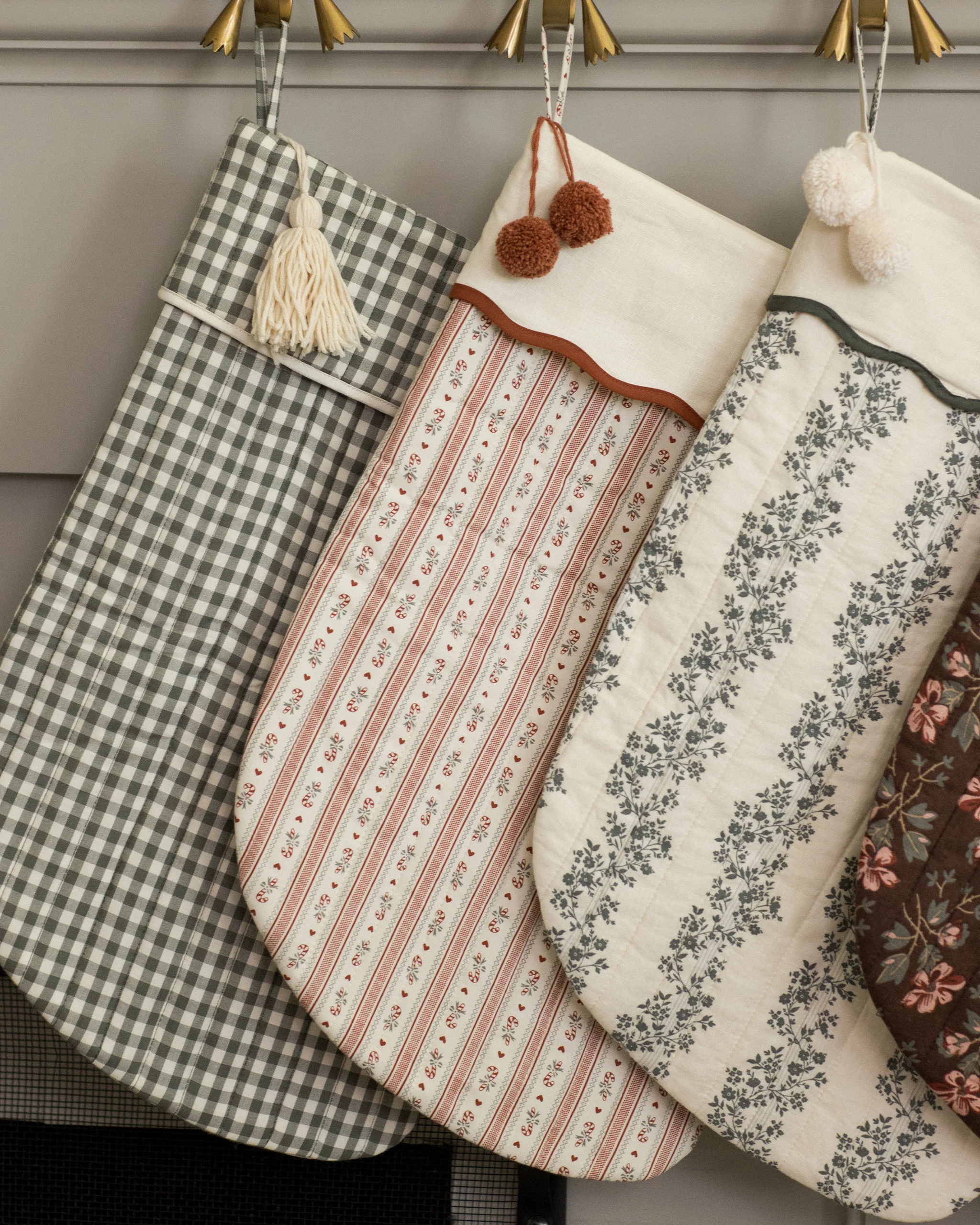 Christmas Stocking - Evergreen Gingham - Image 2