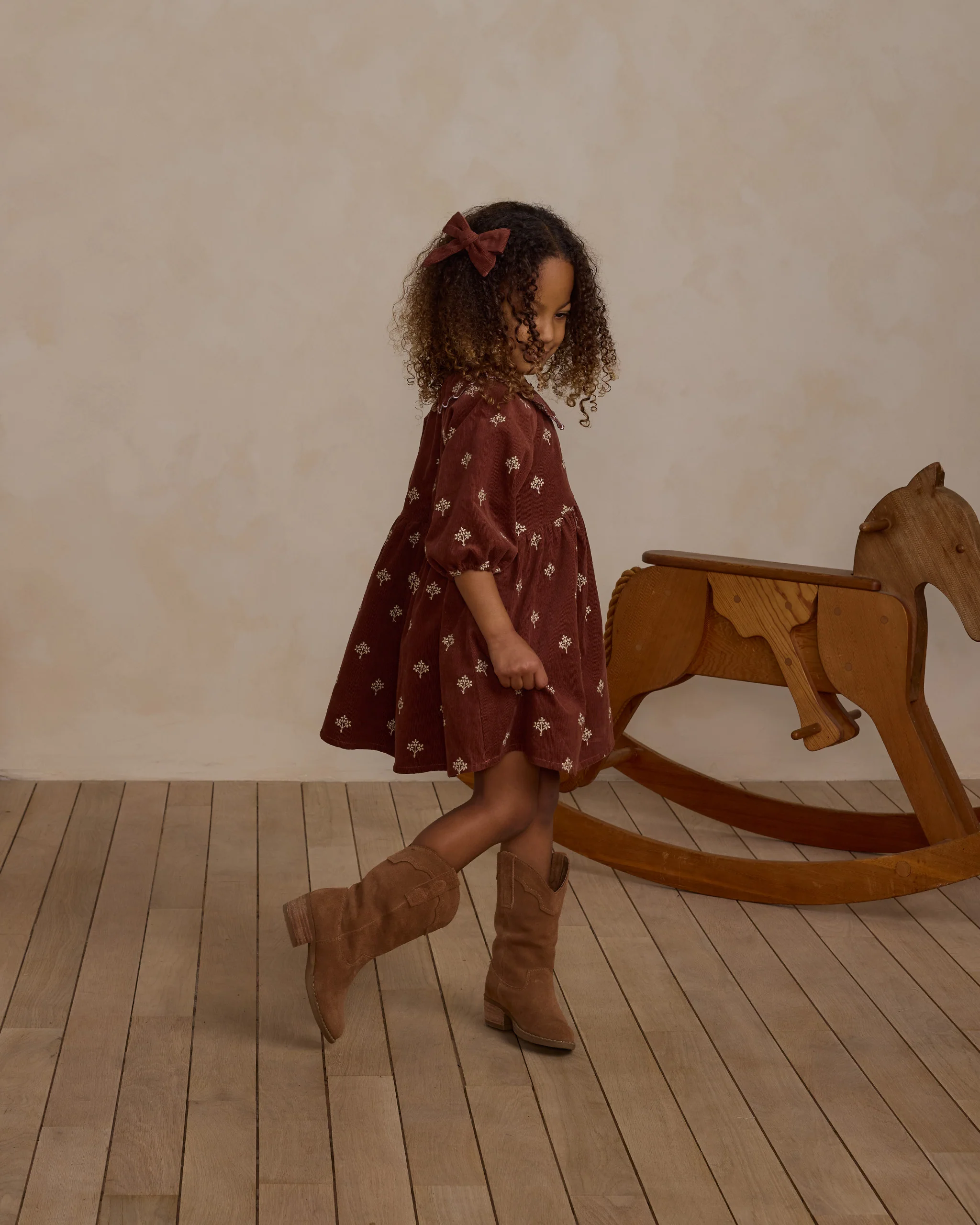Freya Dress - Brick Floral - Image 5