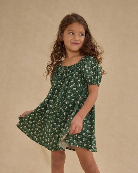 Sabrina Mini Dress - Green Ditsy - Image 3