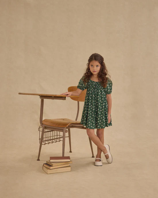 Sabrina Mini Dress - Green Ditsy - Image 5