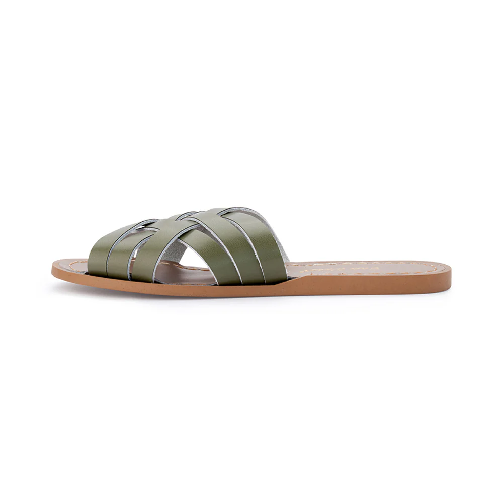 Saltwater Sandals Adults Retro Slides - Olive - Image 3