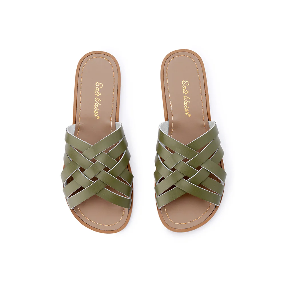 Saltwater Sandals Adults Retro Slides - Olive - Image 4
