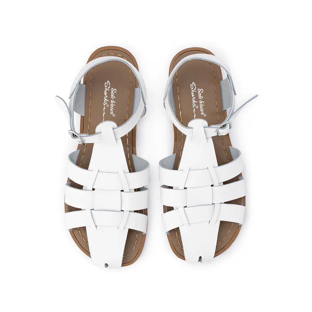 Saltwater Sandals Adults Shark - White - Image 3