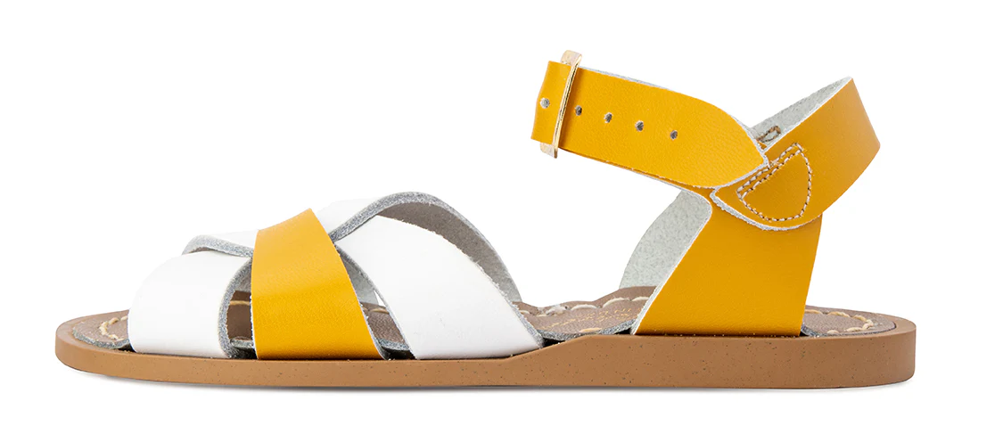 Saltwater Sandals Original Mash-Up - Mustard/White - Image 3