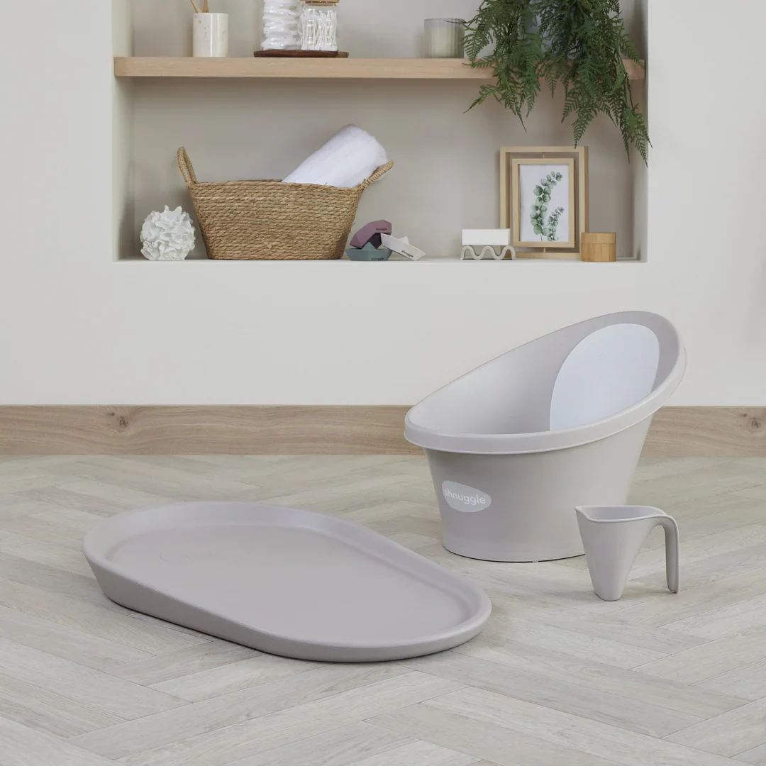 Baby Bath with Plug - Taupe - Image 2