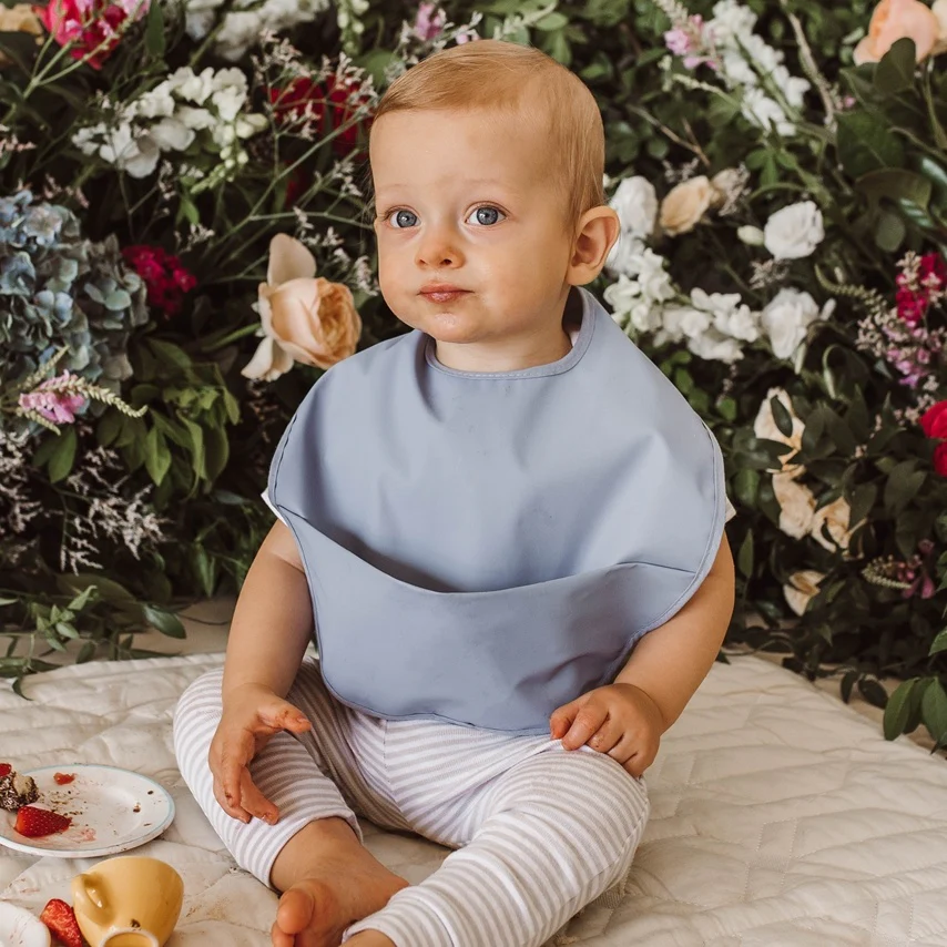 Snuggle Hunny Waterproof Bib - Sky