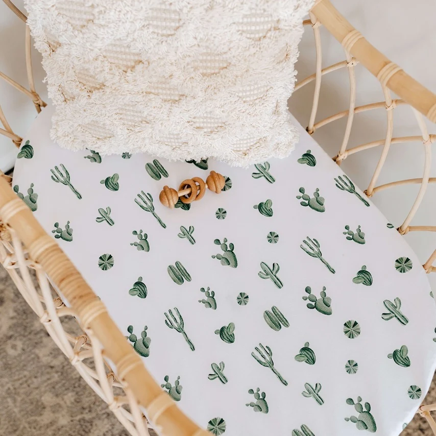 Snuggle Hunny Bassinet Sheet/Change Pad Cover - Cactus