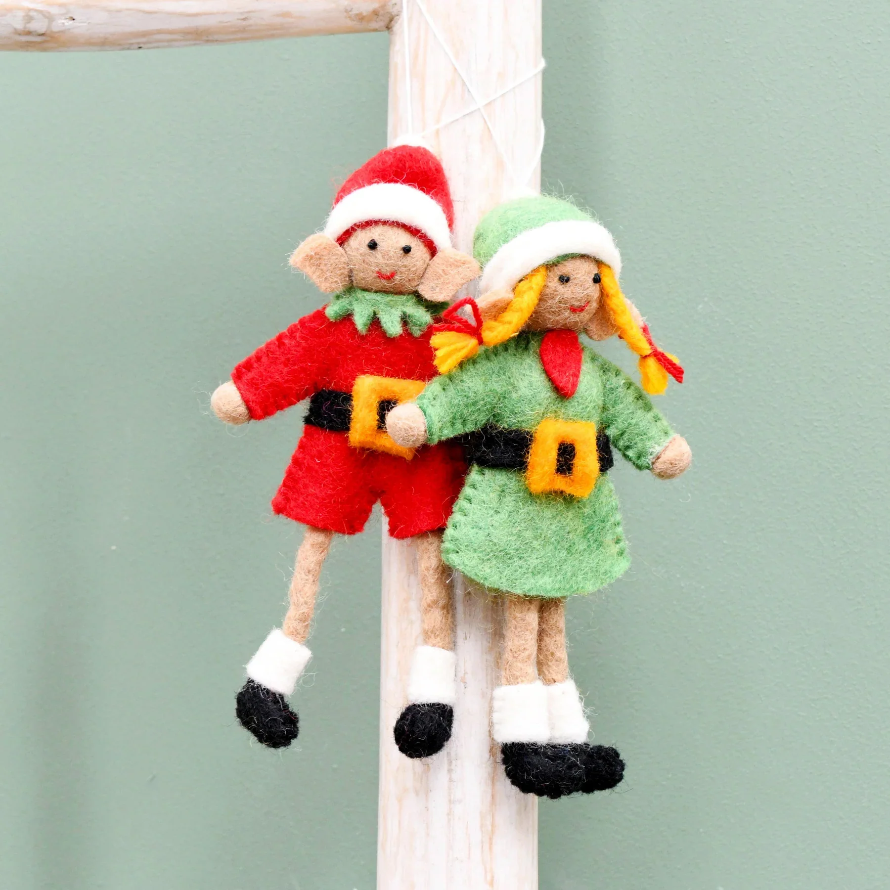 Felt Christmas Elves (Pair) - Image 2