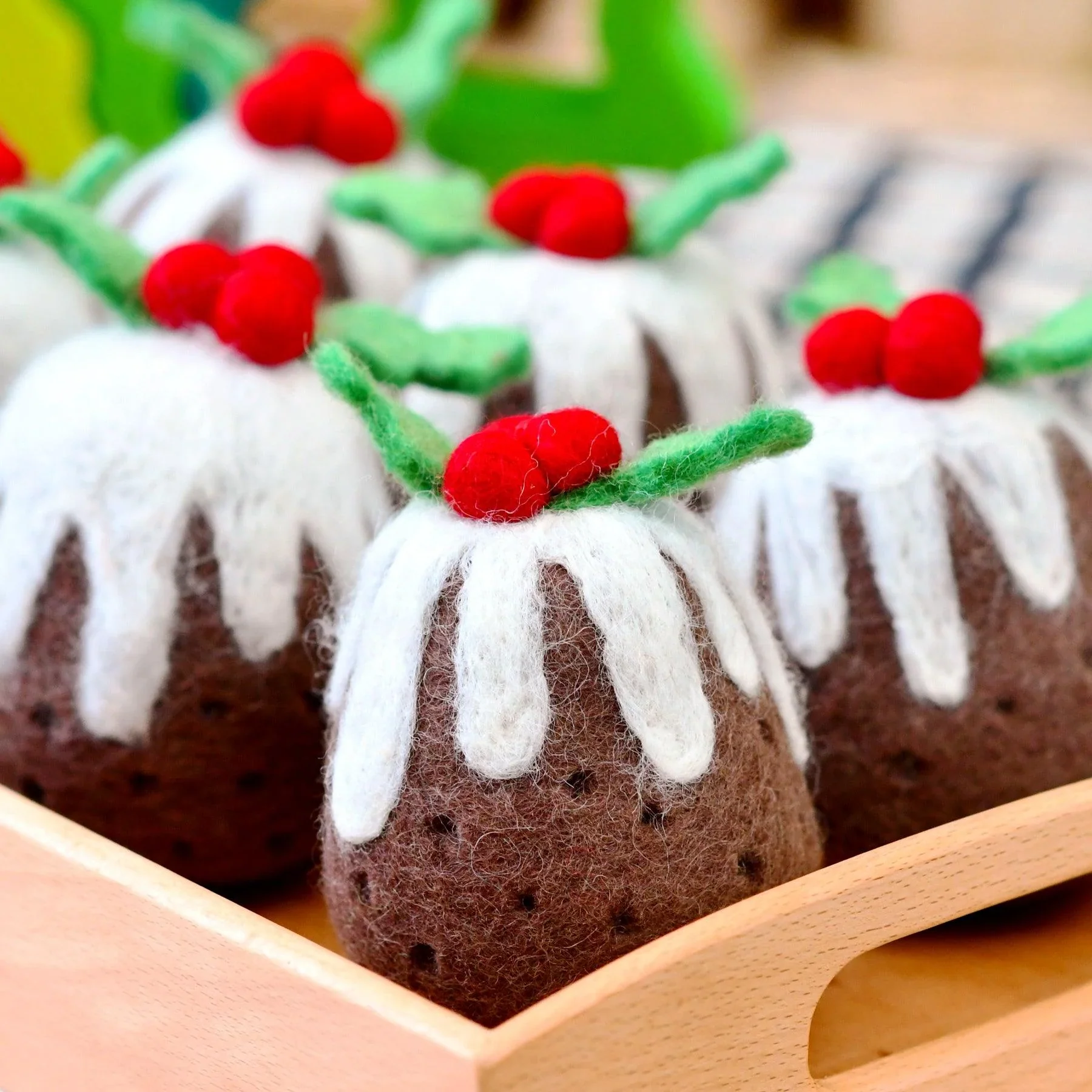 Felt Christmas Pudding - Tall - Image 2