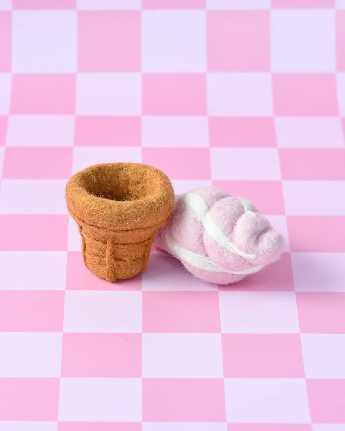 Felt Strawberry Soft Serve Ice Cream - Image 2