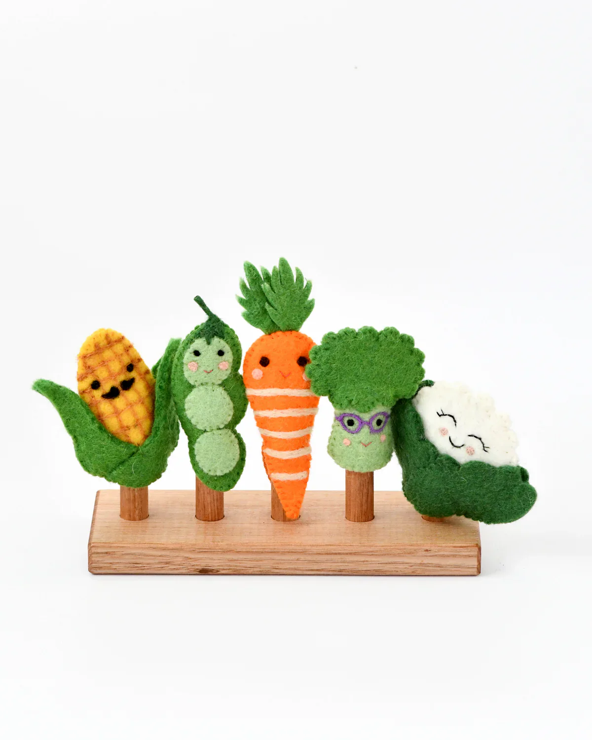 Felt Vegetables Finger Puppets Set - Image 3