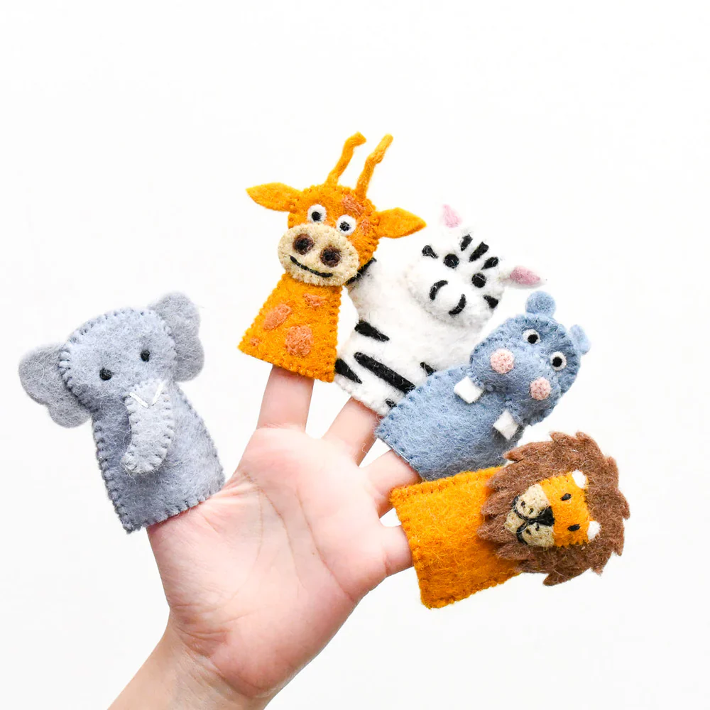 Finger Puppet Set - Safari Animals - Image 2