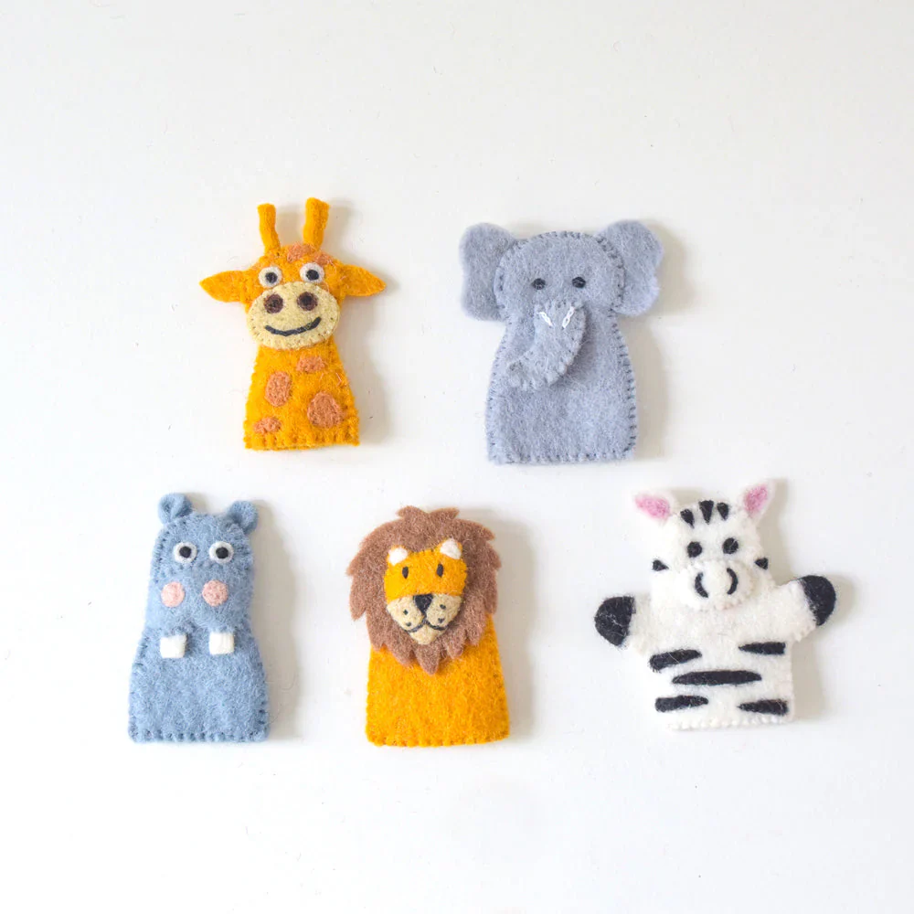 Finger Puppet Set - Safari Animals - Image 3