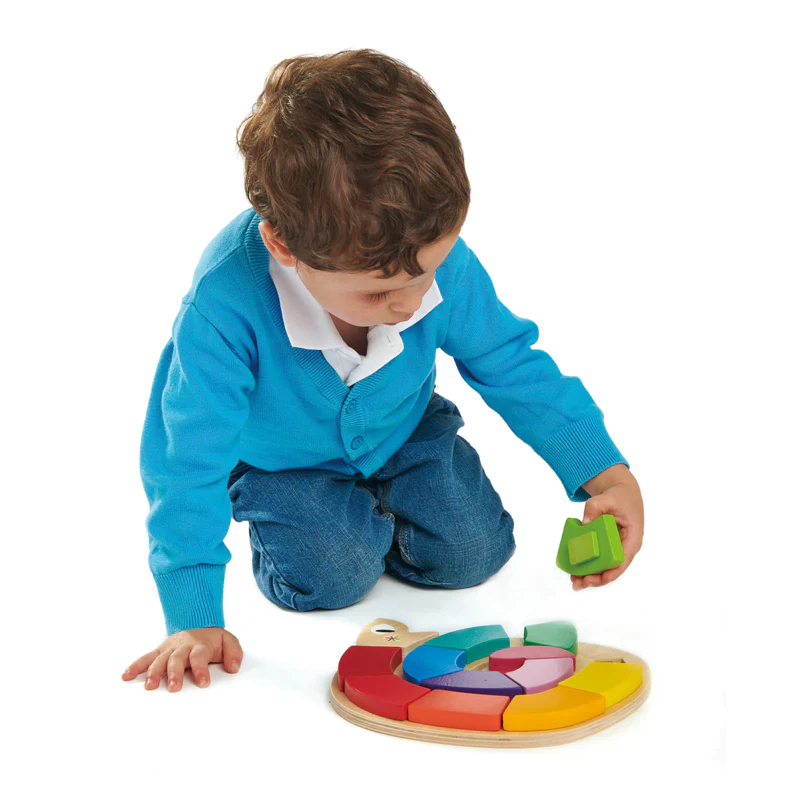 Colour Me Happy Wooden Worm Puzzle - Image 3