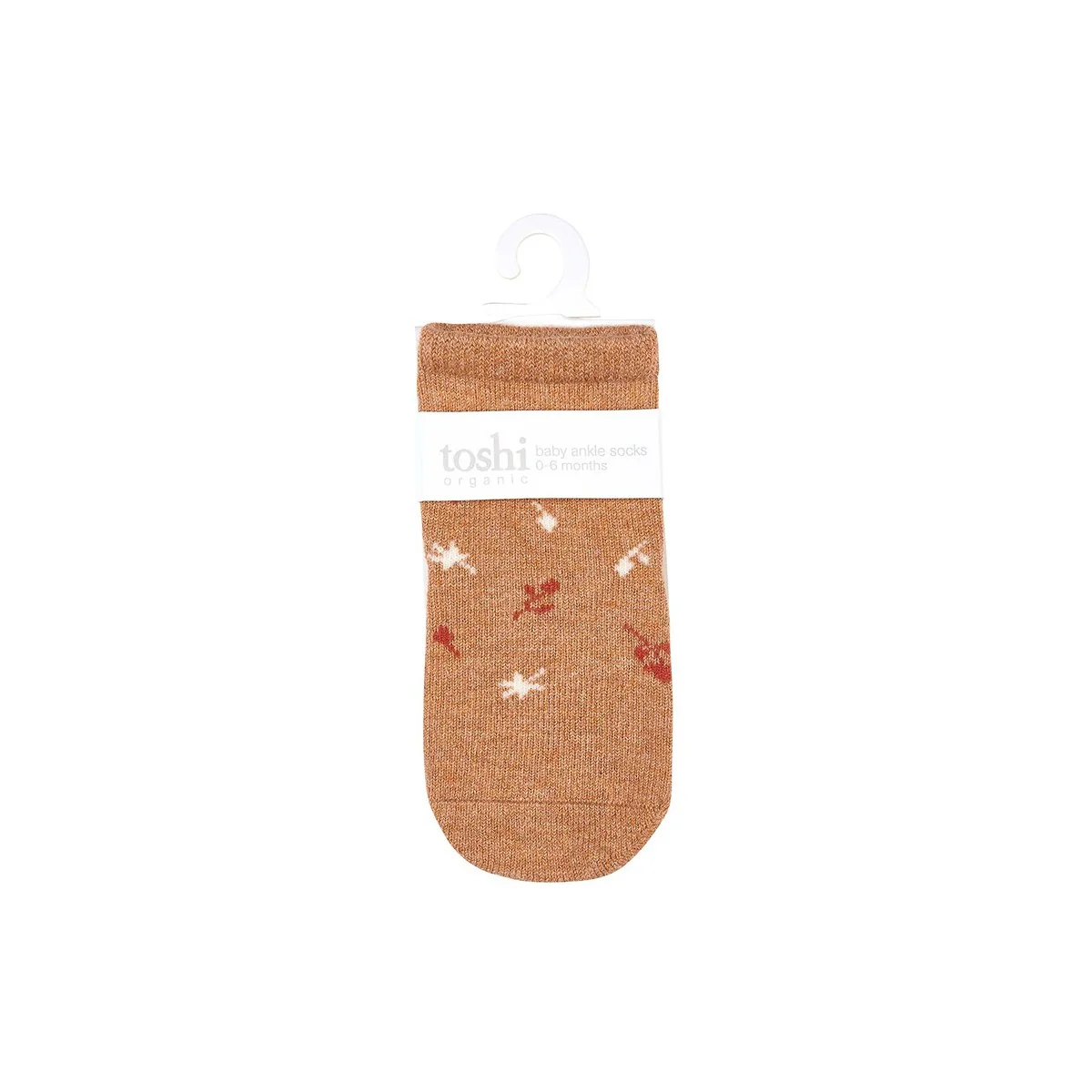 Organic Ankle Jacquard Socks - Maple Leaves - Image 3