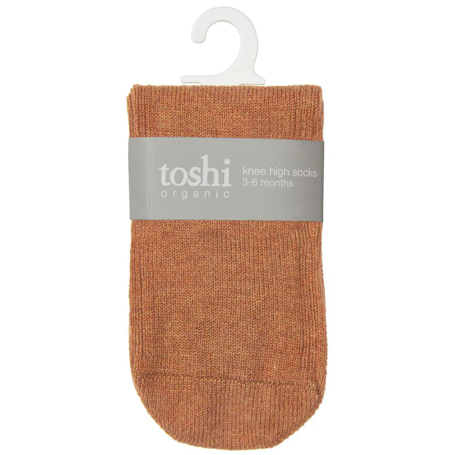 Toshi Organic Knee Dreamtime Socks - Ginger - Image 4