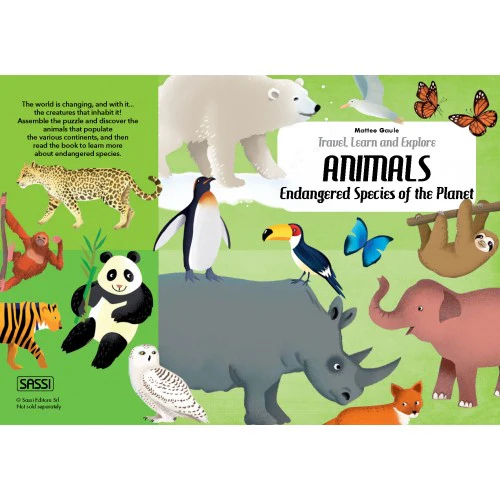 Travel Learn and Explore - Endangered Species of the Planet 205 Piece Puzzle & Book - Image 4