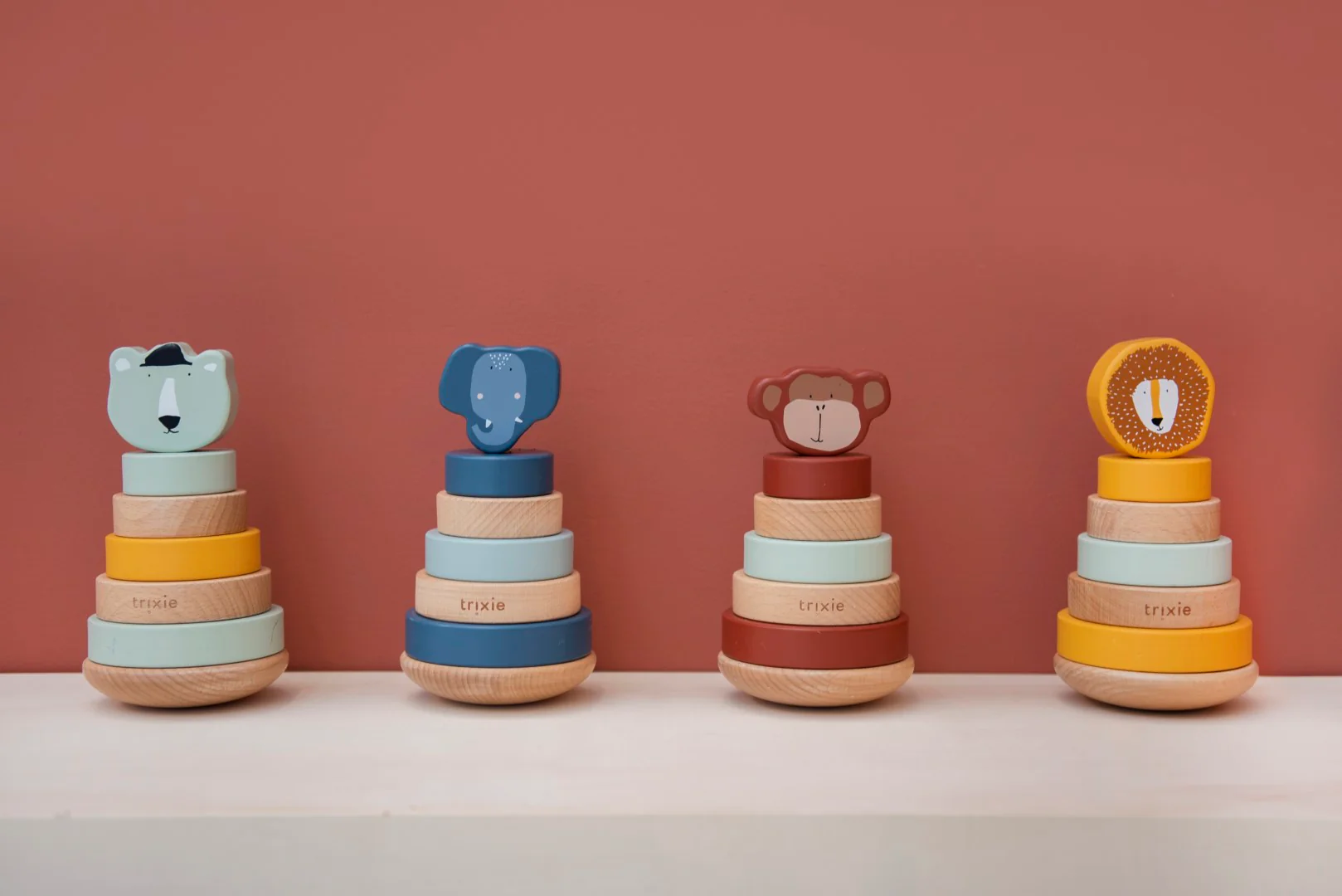 Wooden Stacking Toy - Mr. Lion - Image 3