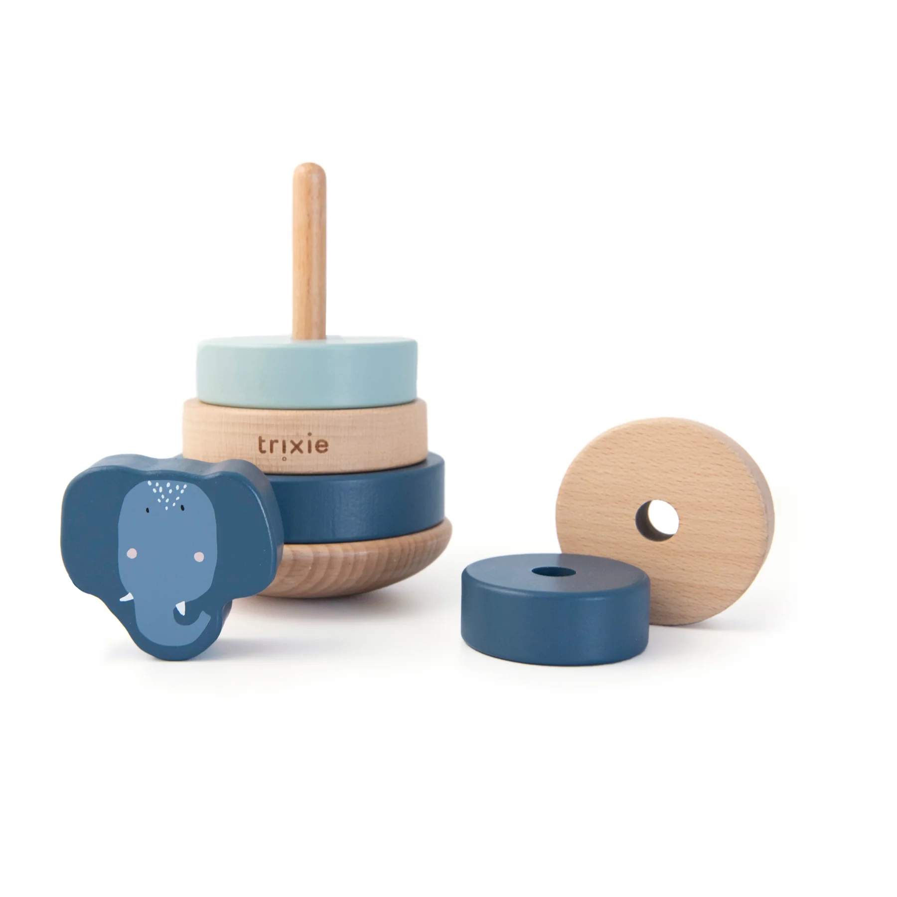 Wooden Stacking Toy - Mrs. Elephant - Image 2