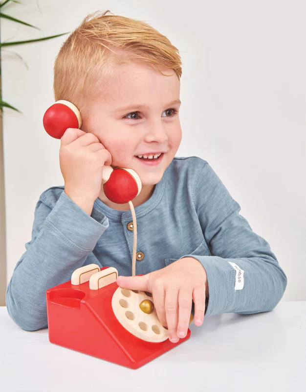 Vintage Wooden Phone - Image 2