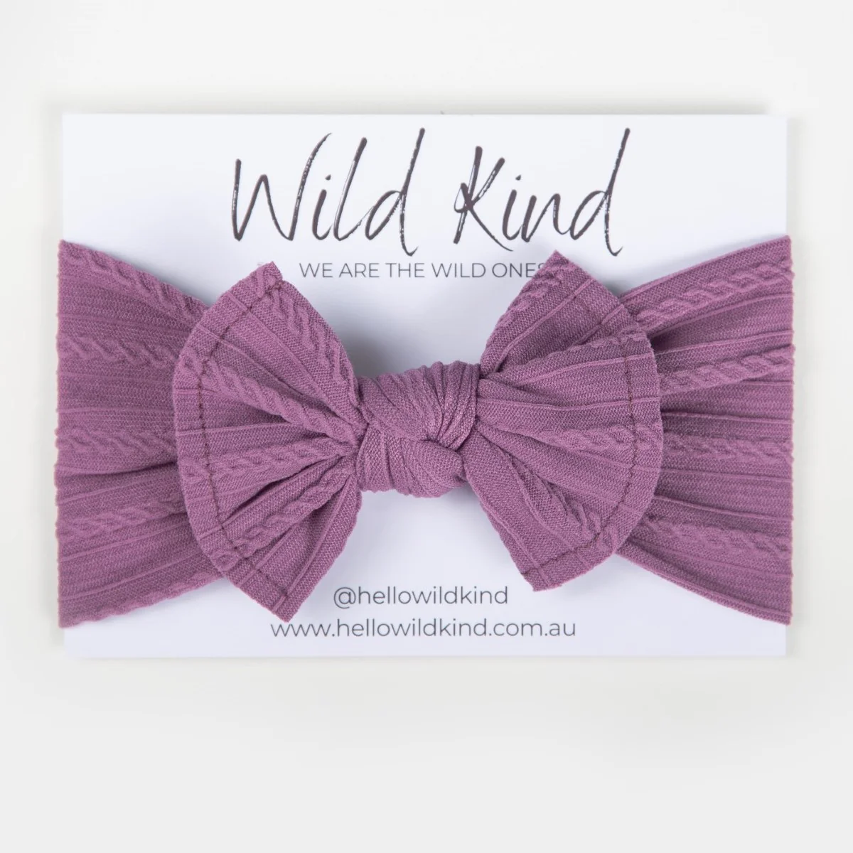 Ayla Wide Bow Headband - Amethyst