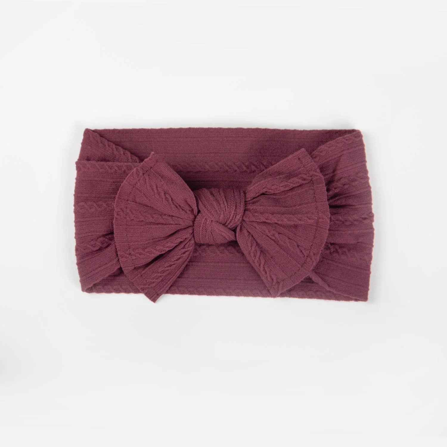 Ayla Wide Bow Headband - Grape - Image 2