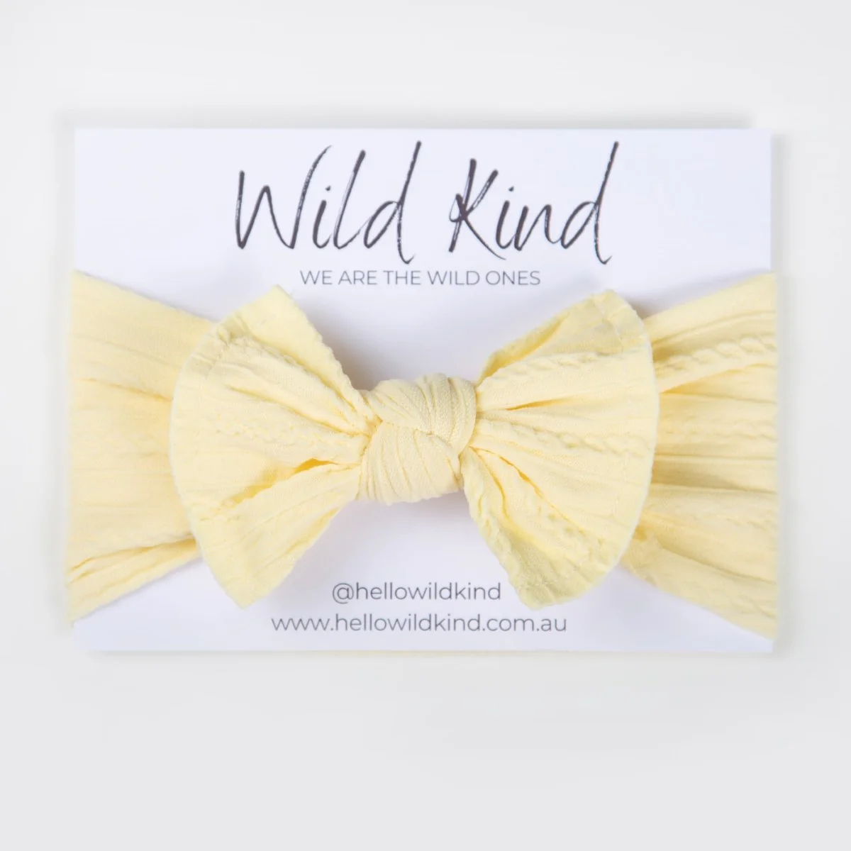 Ayla Wide Bow Headband - Lemon