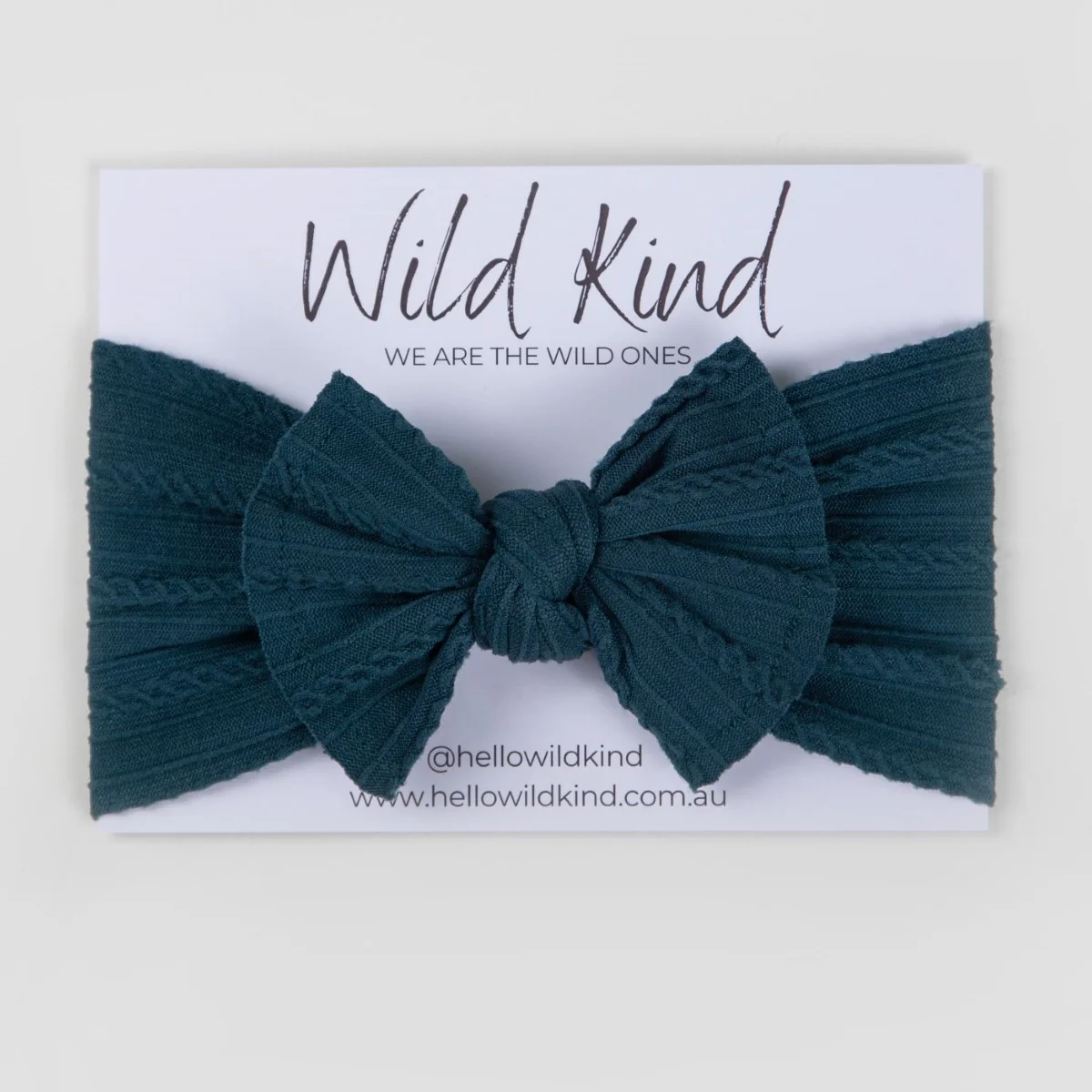Ayla Wide Bow Headband - Ocean