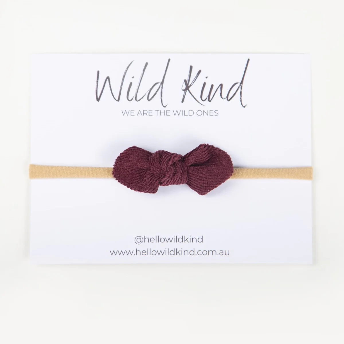 Ida Small Cord Bow - Burgundy