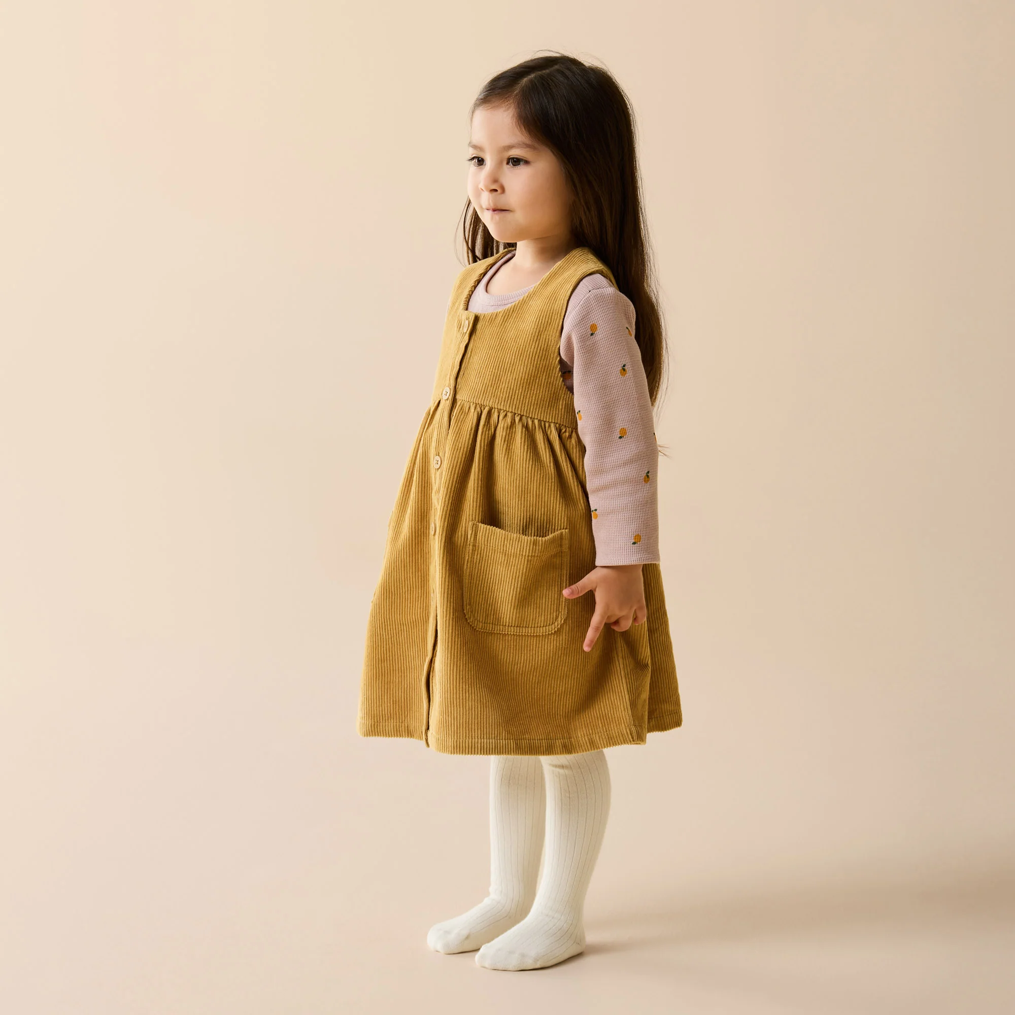 Amber Glow Organic Cord Dress - Image 2
