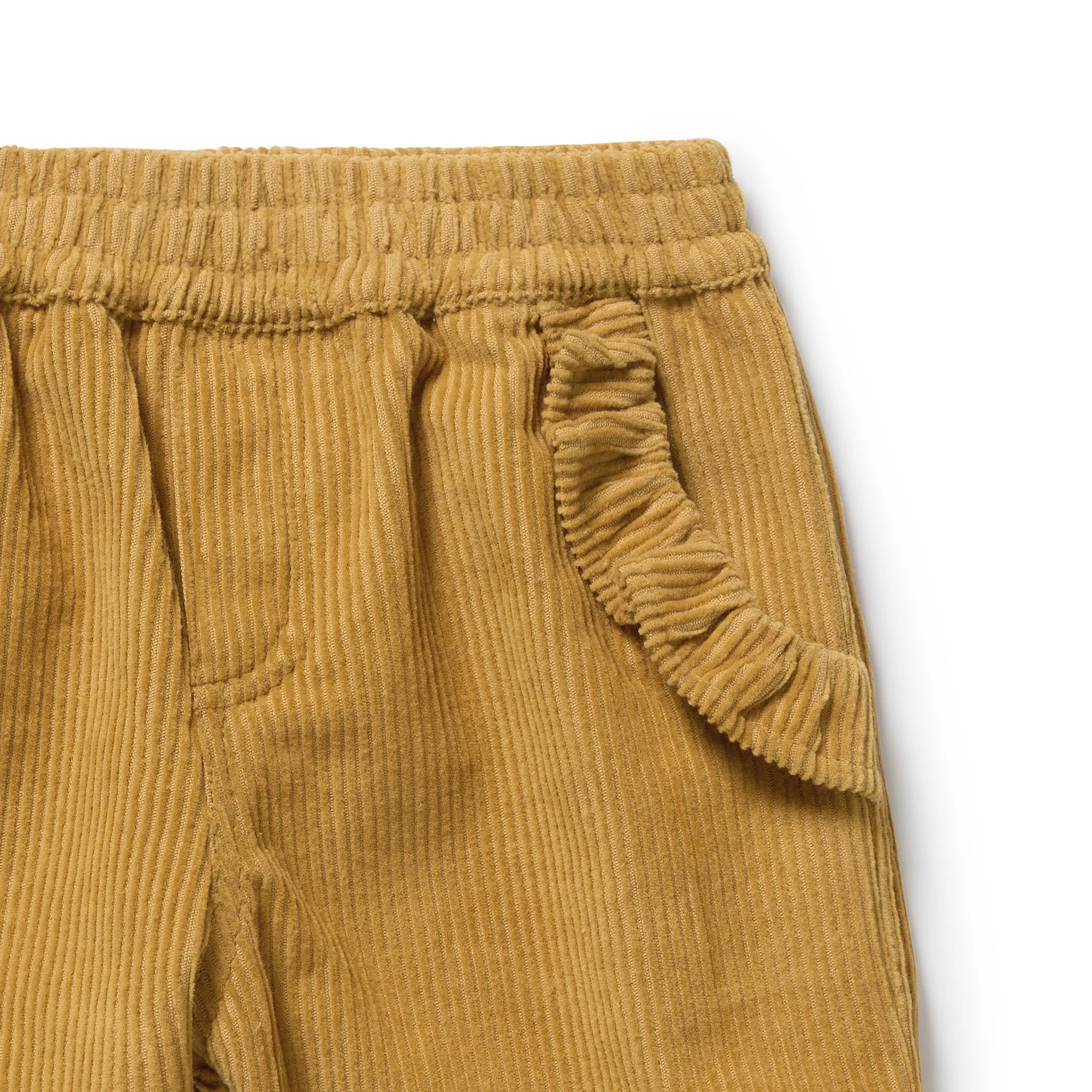 Amber Glow Organic Cord Ruffle Pant - Image 2