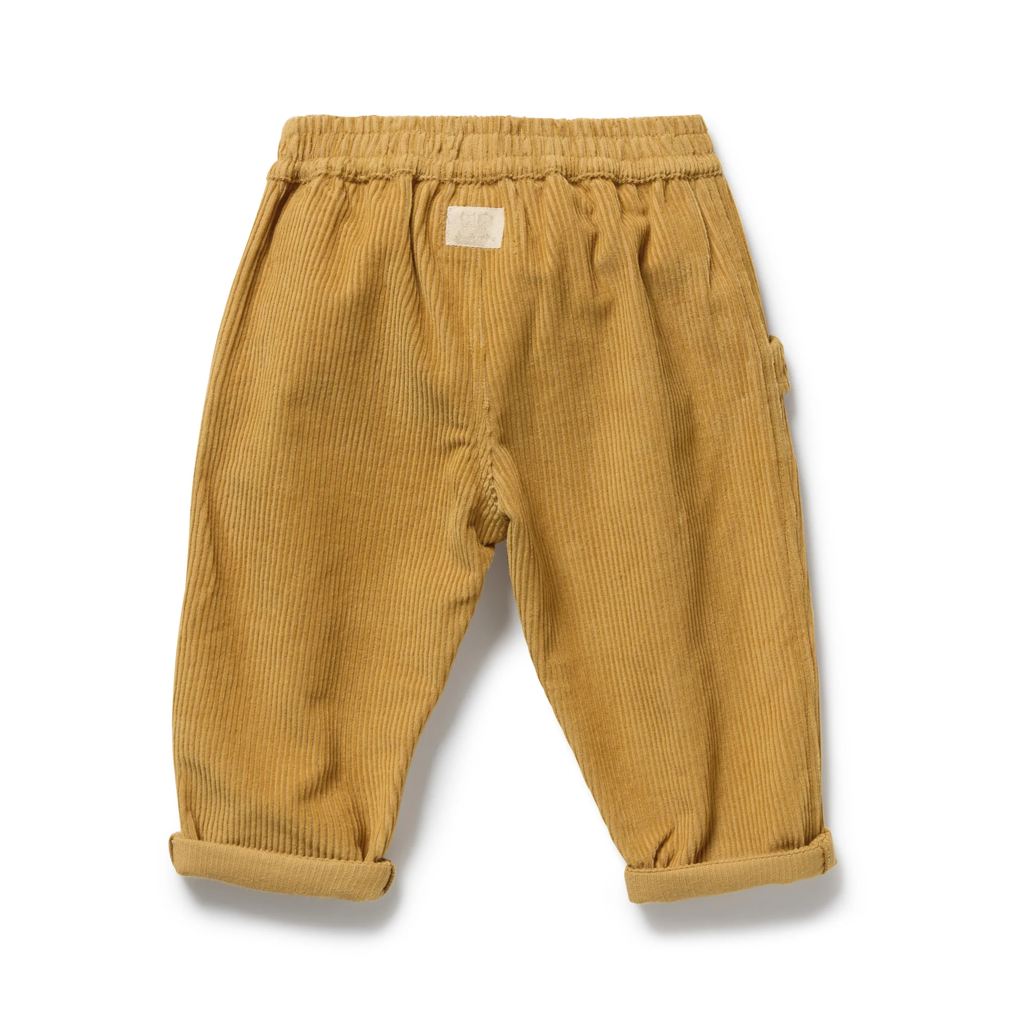 Amber Glow Organic Cord Ruffle Pant - Image 4