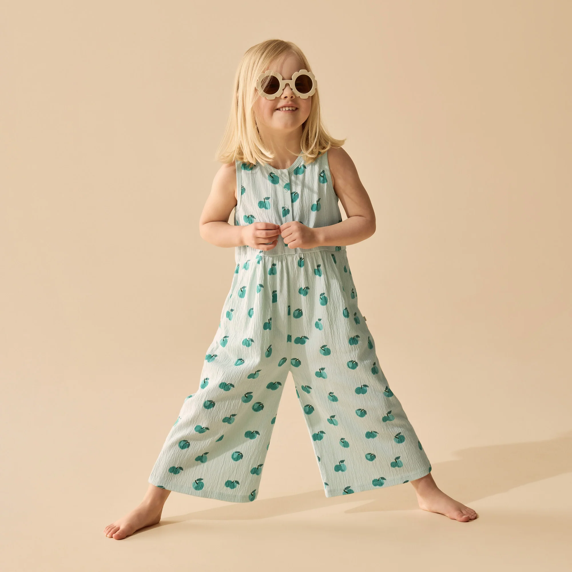 Organic Crinkle Jumpsuit - Apple Papple - Image 3