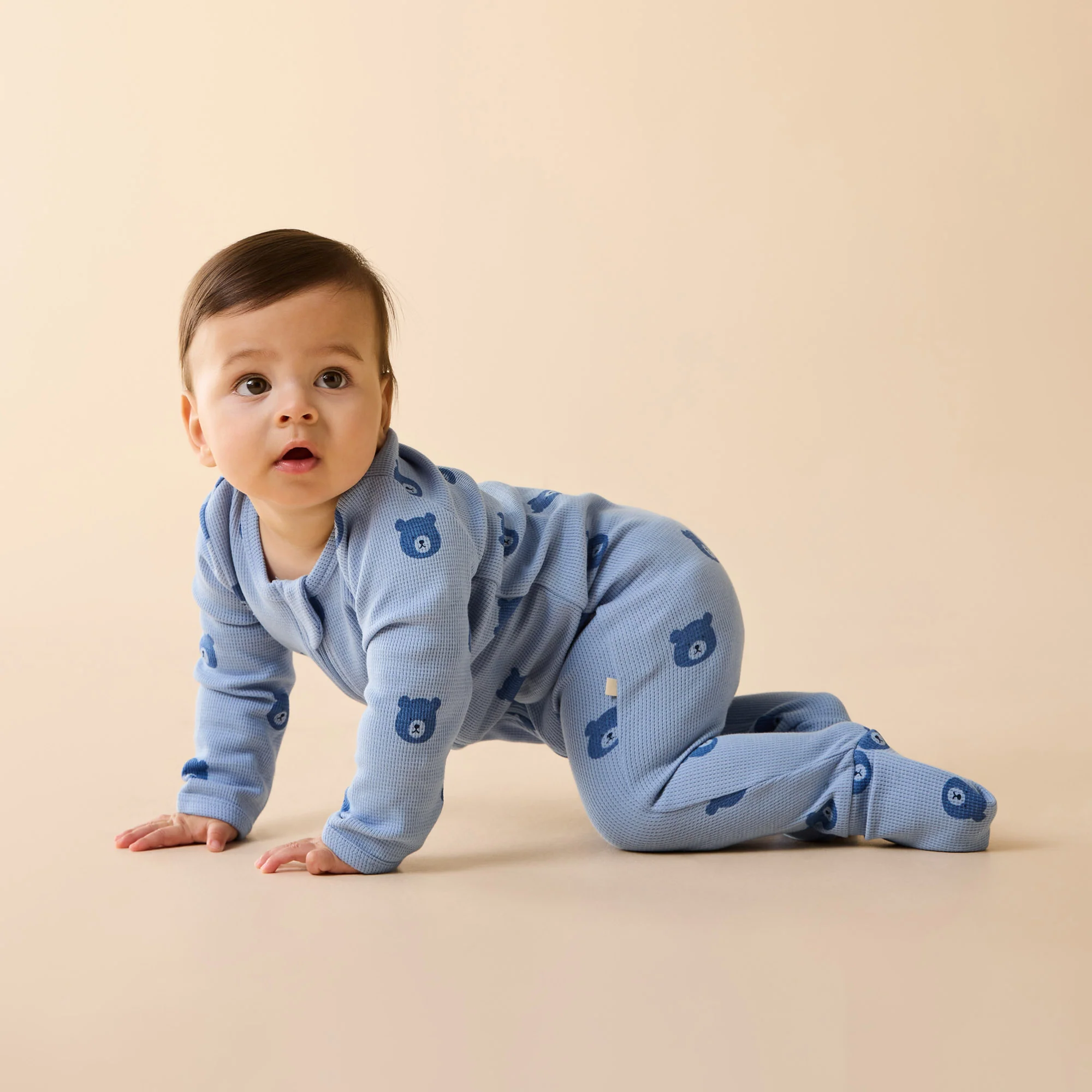 Bear Hugs Organic Waffle Zipsuit - Image 2