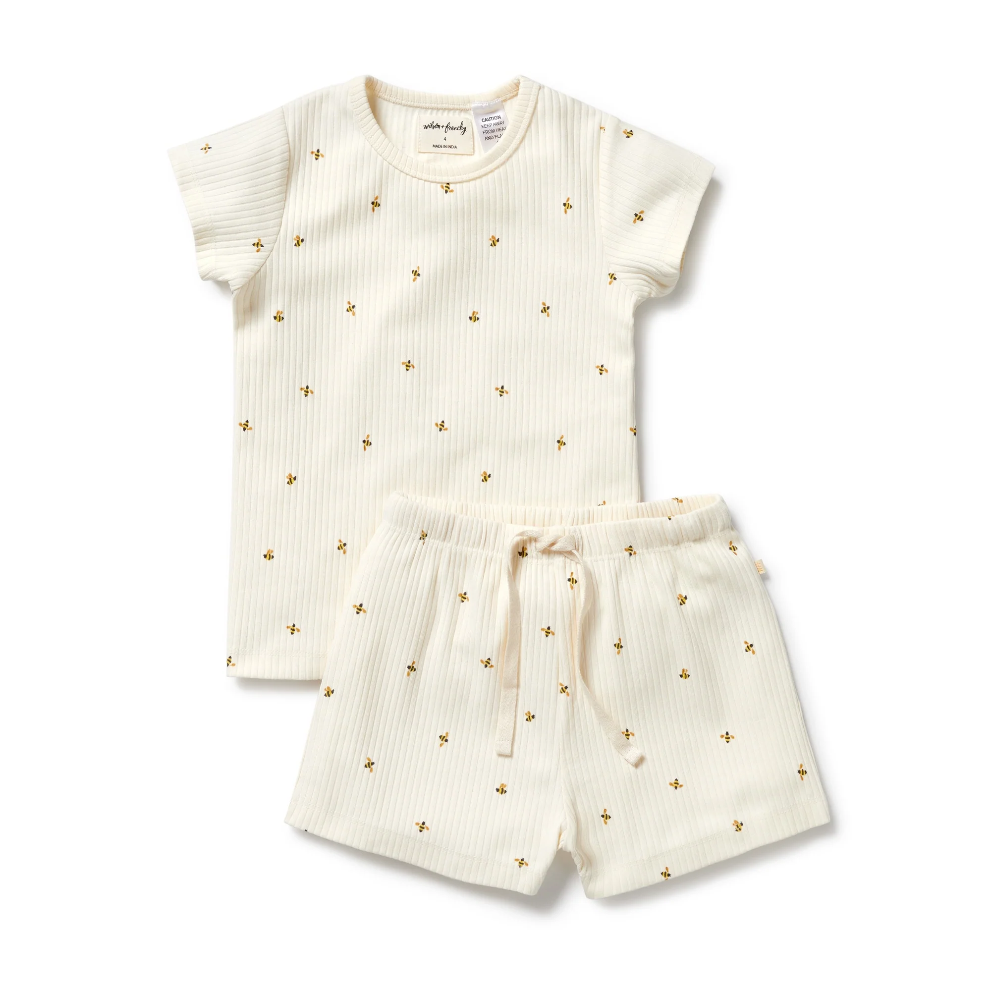 Organic Short Sleeved Pyjamas - Bee Mine