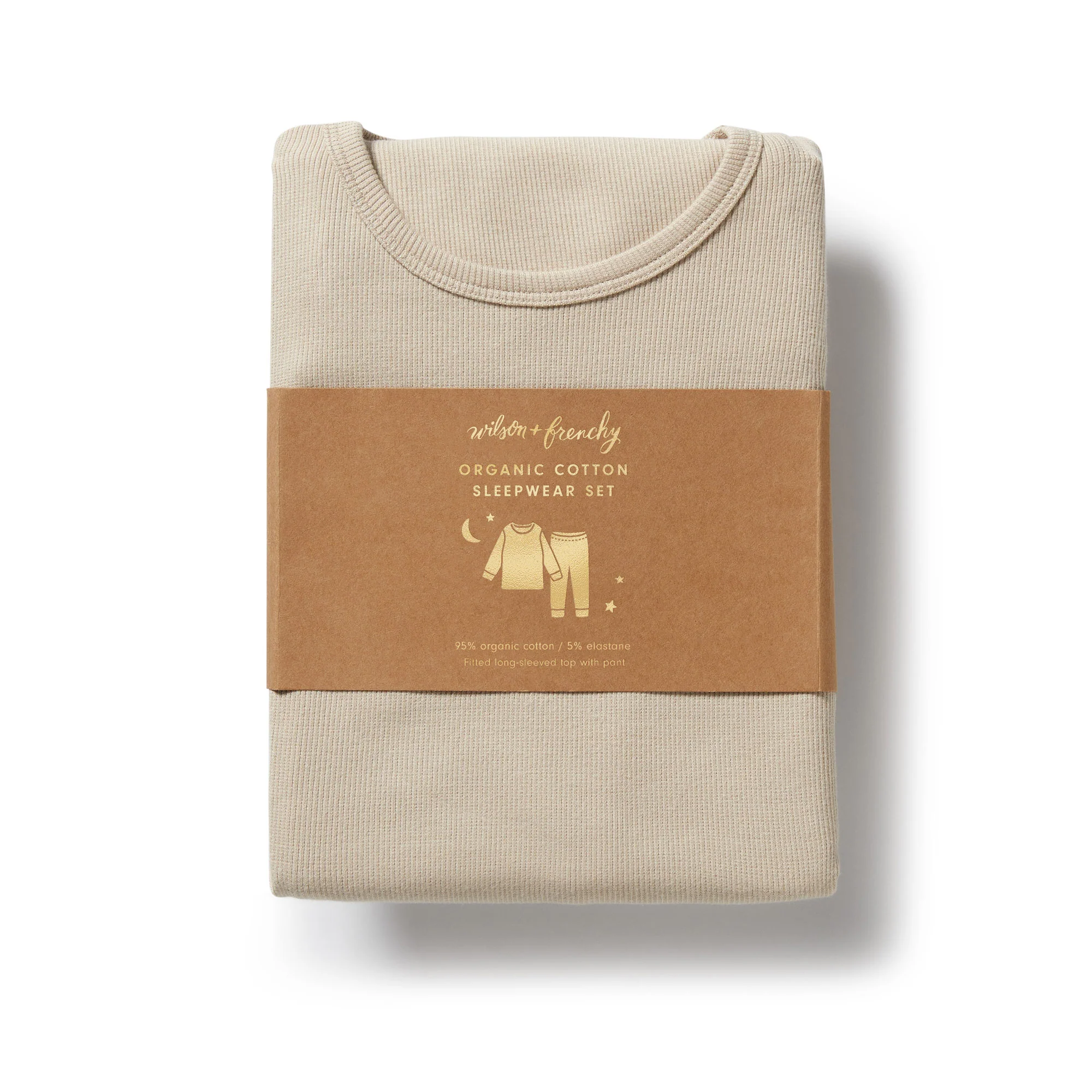 Wilson & Frenchy - Biscuit Organic Rib Long Sleeved Pyjamas - Image 3