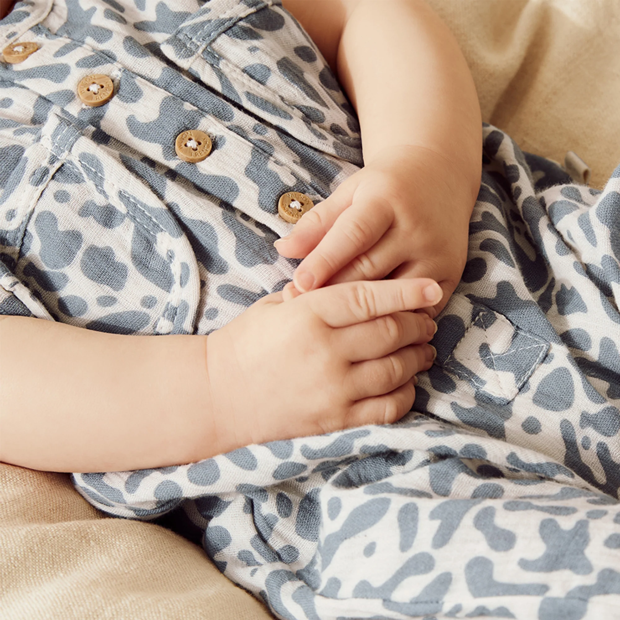 Wilson and Frenchy Blue Coral Organic Crinkle Growsuit - Image 7