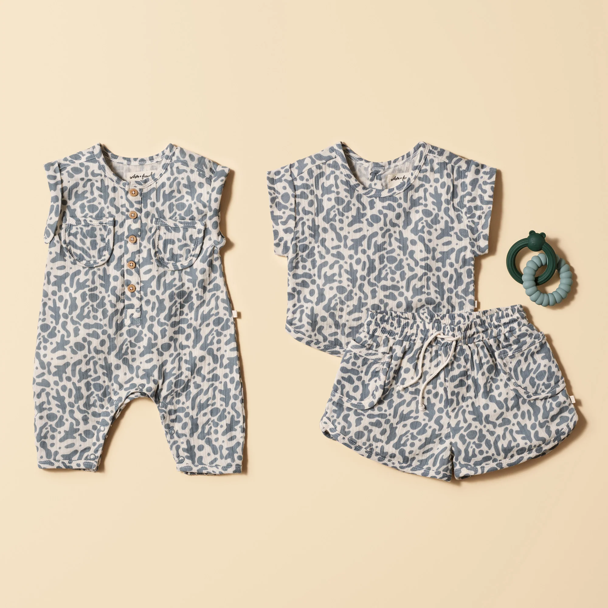 Wilson and Frenchy Blue Coral Organic Crinkle Short - Image 4