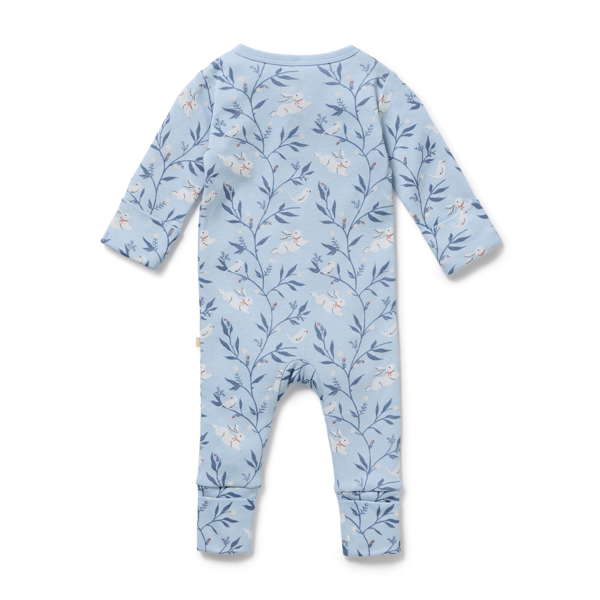 Bunny Whistle Organic Zipsuit With Feet - Image 7