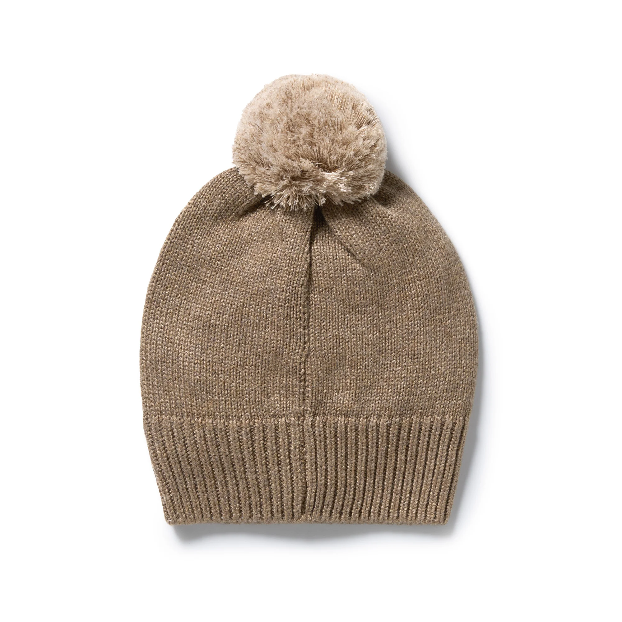 Chestnut Organic Knitted Bauble Hat - Image 3