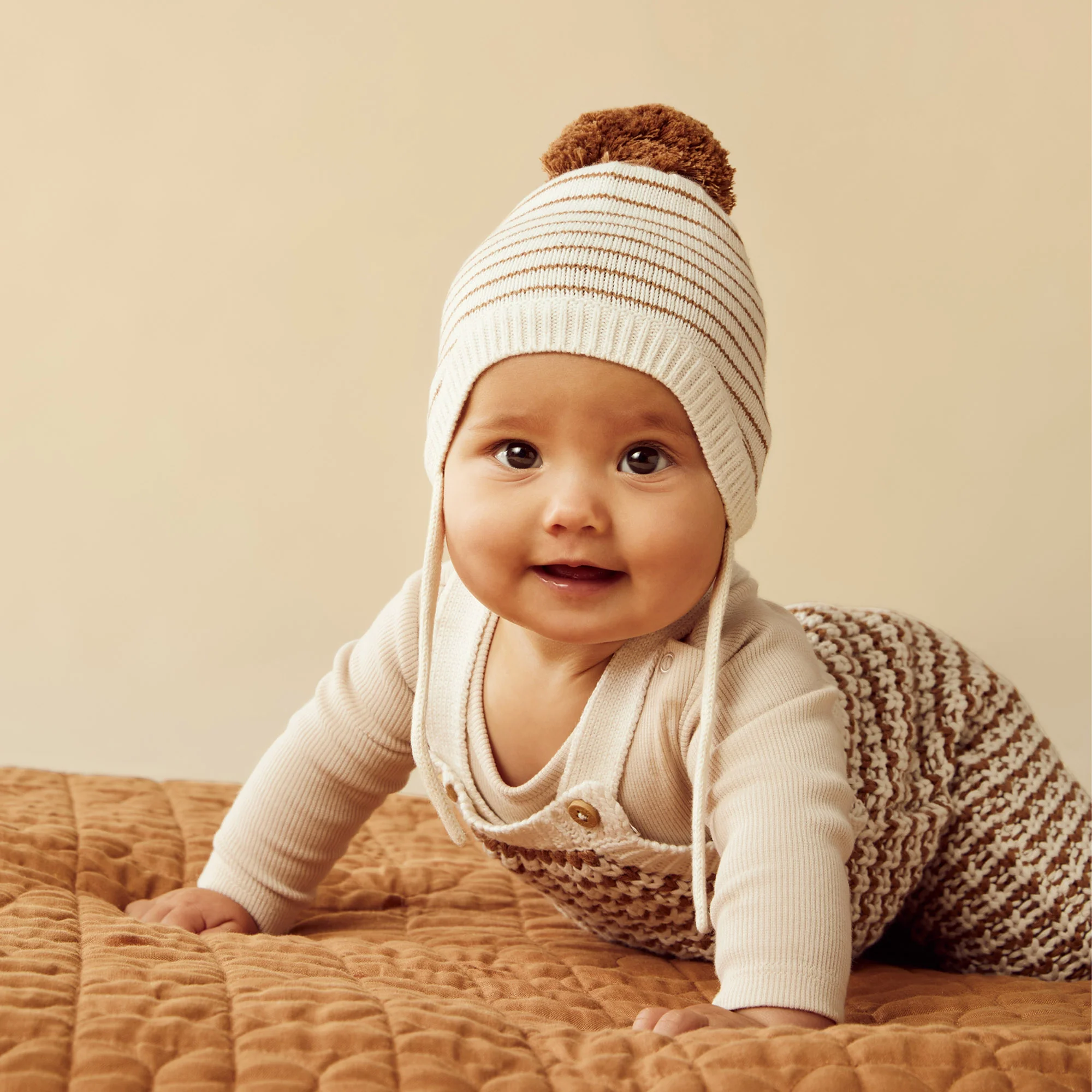 Wilson & Frenchy - Cinnamon Stripe Organic Knitted Overall - Image 2