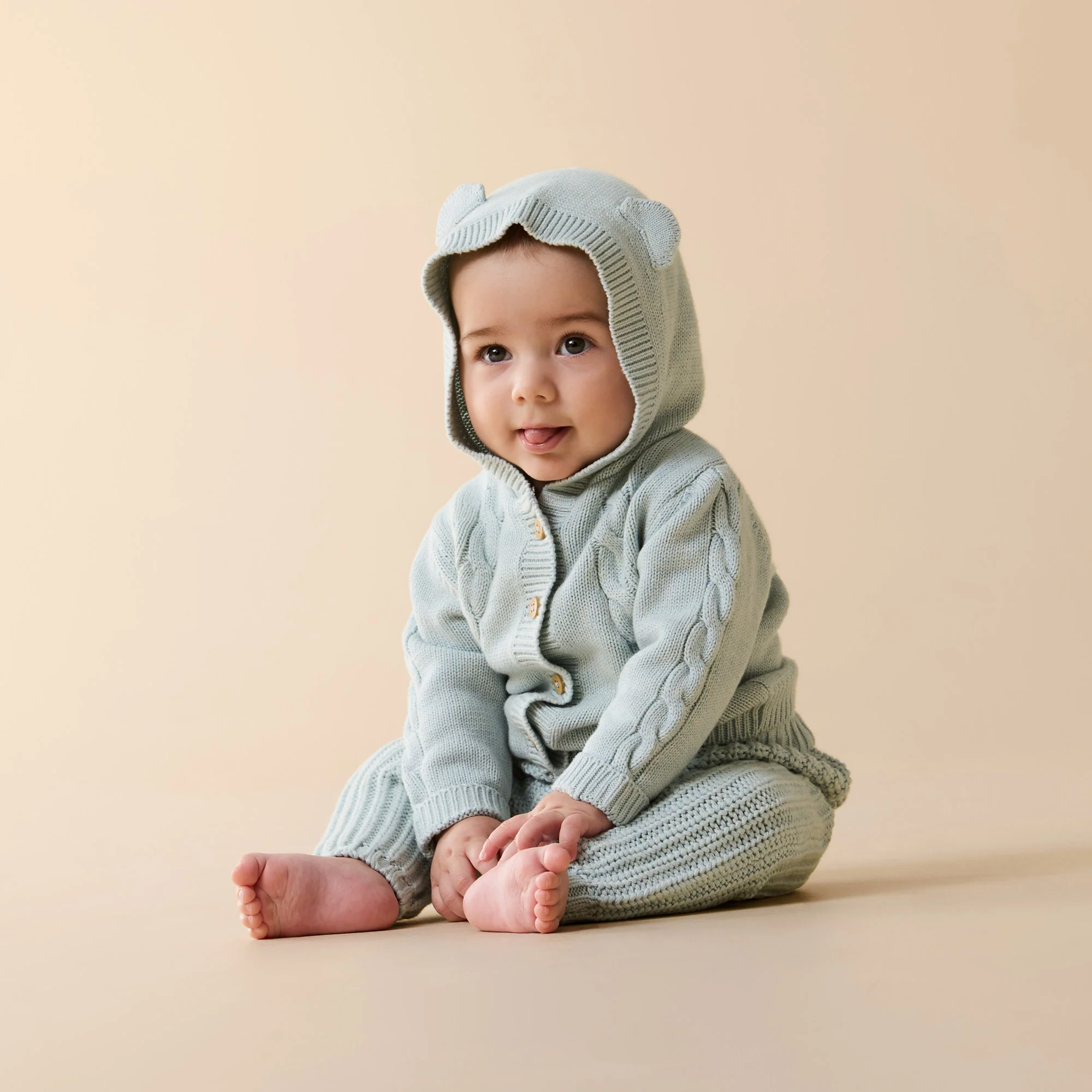 Cloud Blue Organic Knitted Legging - Image 2