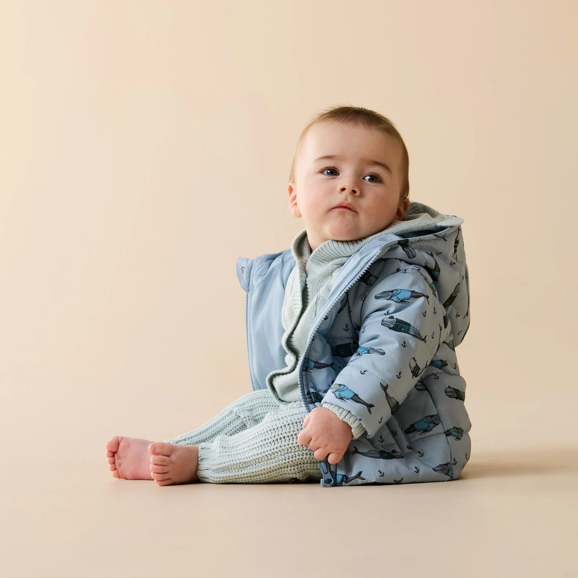 Cloud Blue Organic Knitted Legging - Image 3