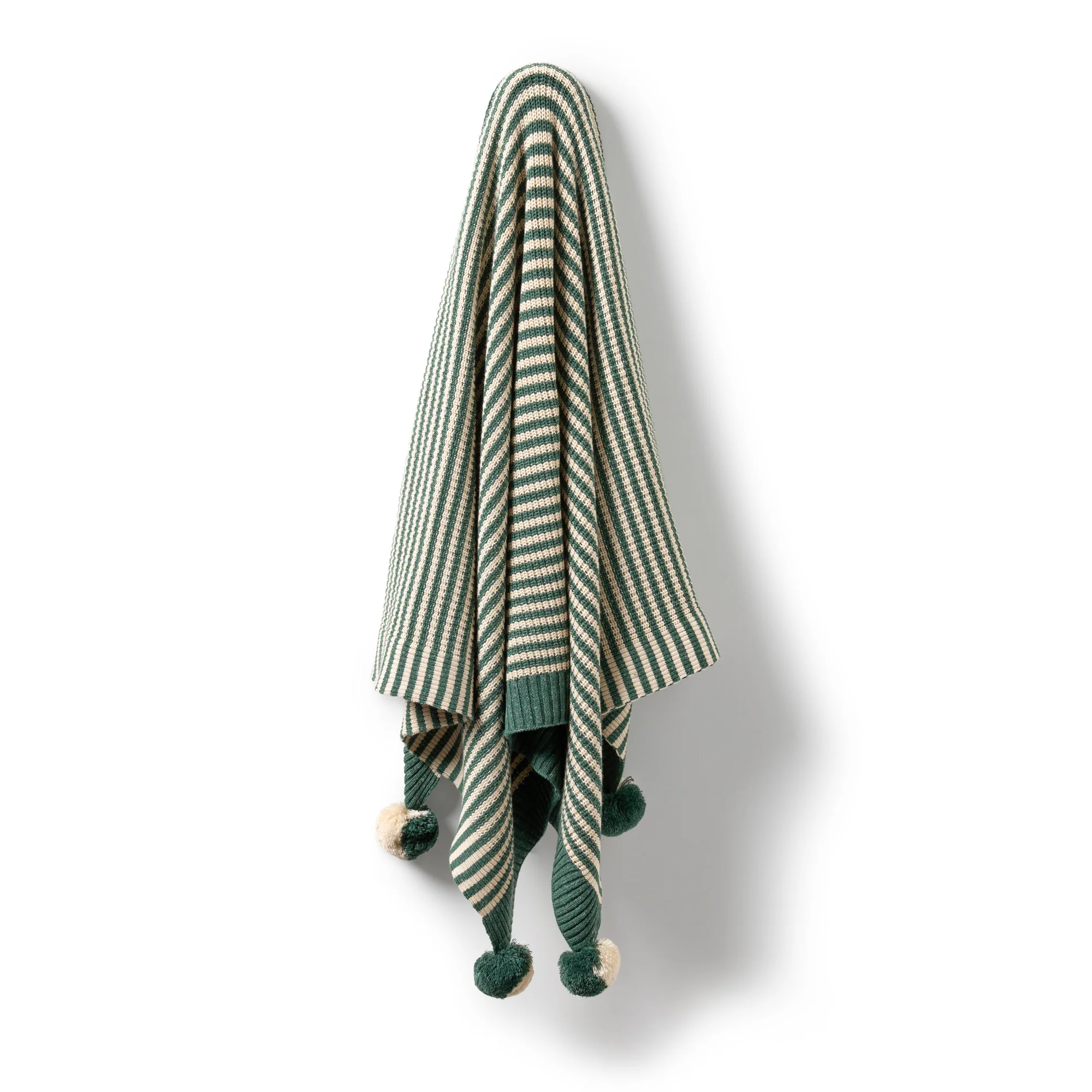 Clover Stripe Organic Knitted Stripe Blanket - Image 2