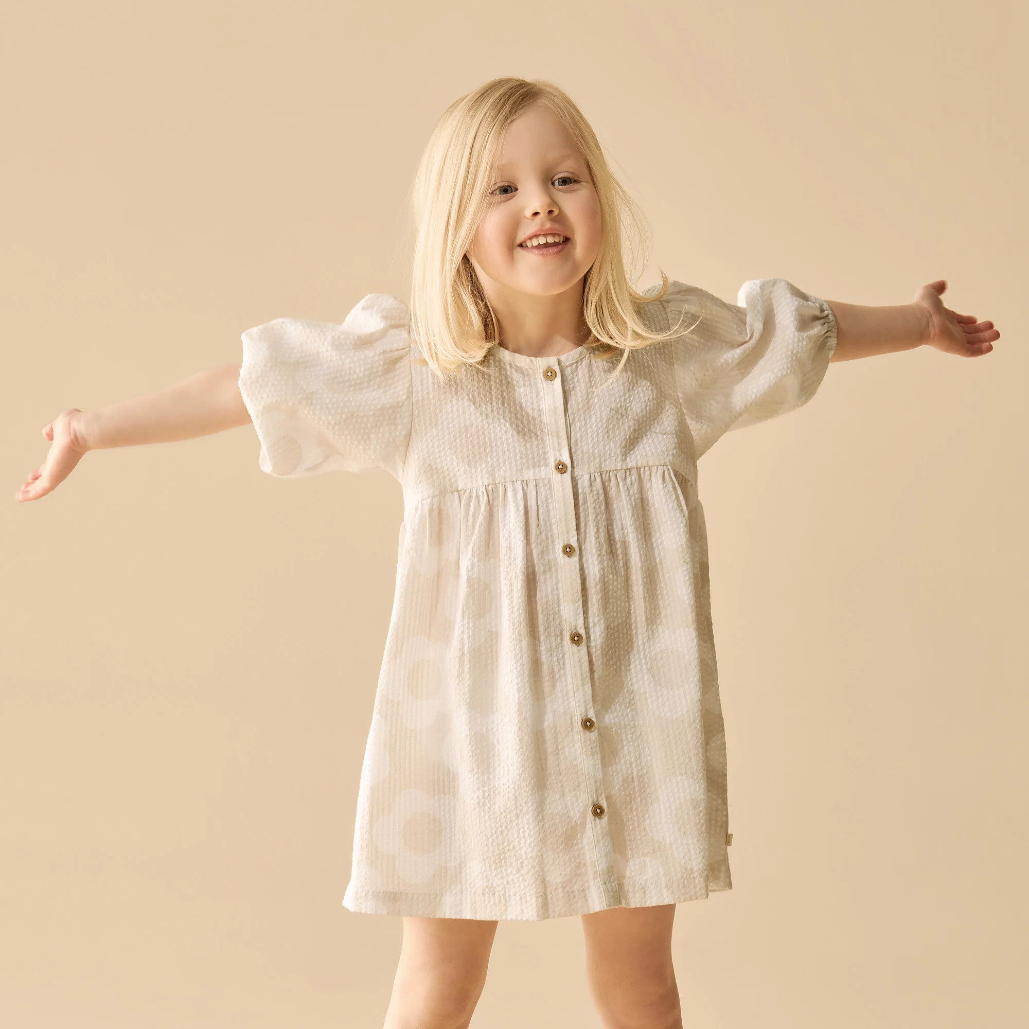 Organic Button Dress - Daisy Bloom - Image 2