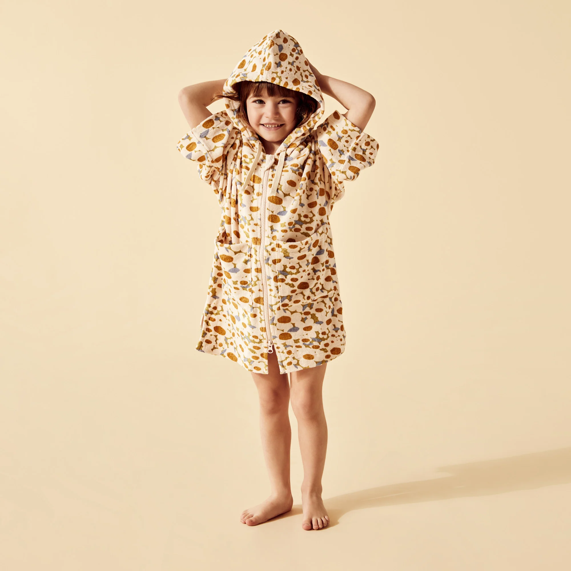 Flower Burst Organic Terry Hooded Towel - Image 5